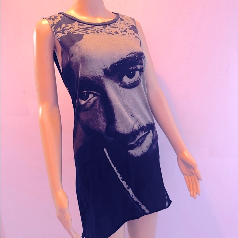 Black Cotton Tupac Dress